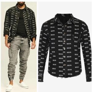 SER.O.YA. $325 ALEX SHIRT JACKET. LOGO Large Men's Unisex